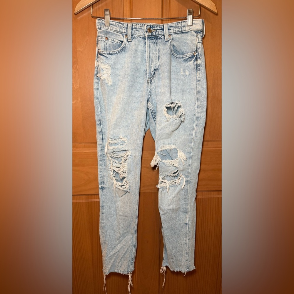 & Denim Women’s Distressed Boyfriend Jeans - Size 2 (NWOT)
